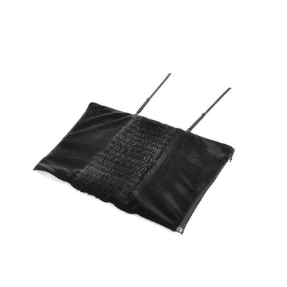 Dark in Love Gothic Black & Red Velvet Lace Corset