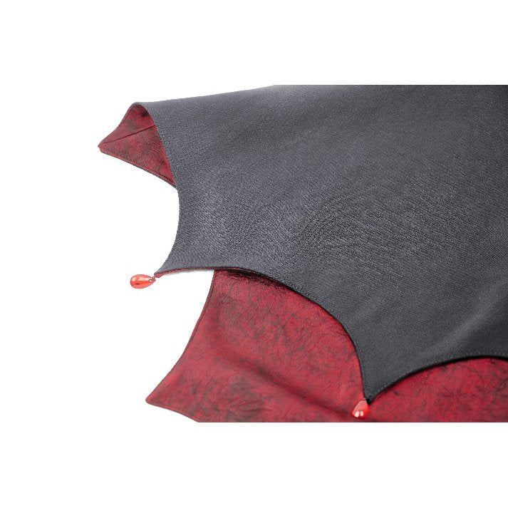 Dark in Love Camazotz Vampire Bat Shaped Capelet in Black and Blood Red - Kate's Clothing