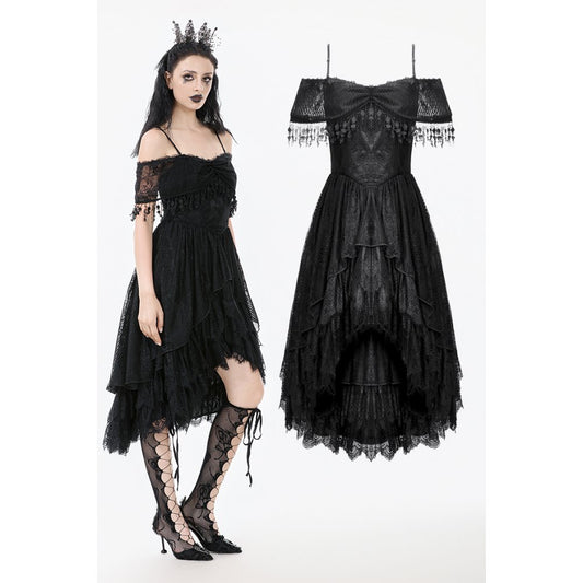 Dark in Love Soraya Gothic Lace High-Low Dress