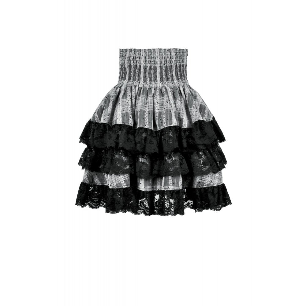 Dark in Love Hexa Layered Tartan Skirt