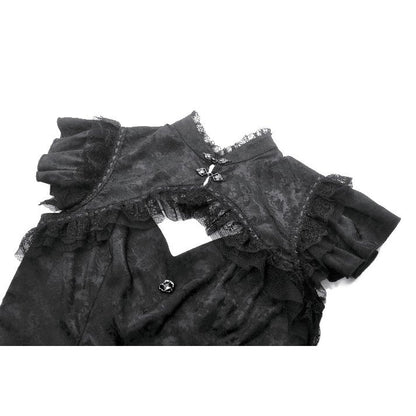 Dark in Love Seraphine Lace Off-Shoulder Goth Bodysuit