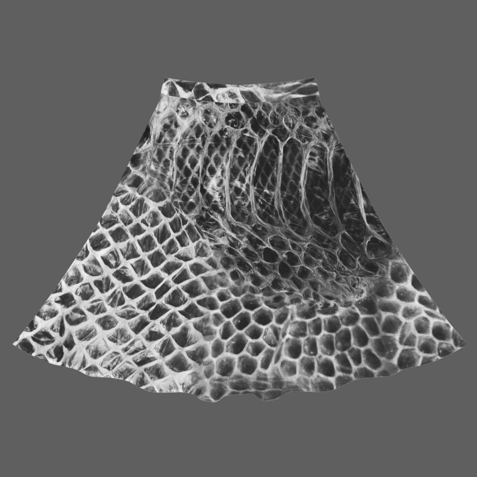 ANTBrand Shedding Skin Snakeskin Effect Midi Skirt