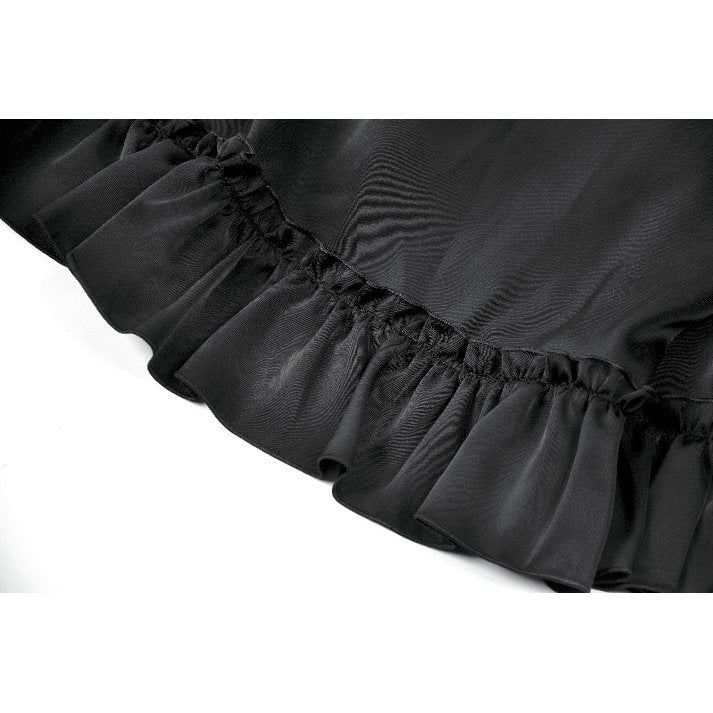 Dark in Love Gothic Victorian Lace Panel Skirt (Crimson)