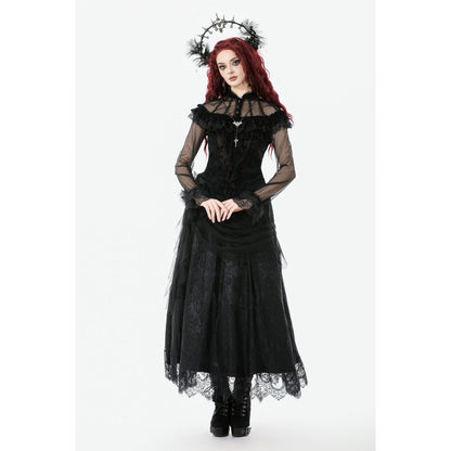 Close-up of lace cuff detail on sleeves
