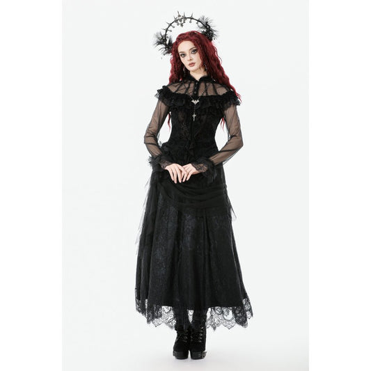 Close-up of lace cuff detail on sleeves