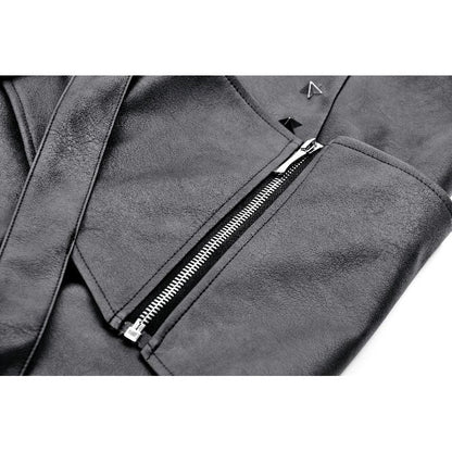 Dark in Love Chaos Reign Faux Leather Goth Mini Skirt in Black