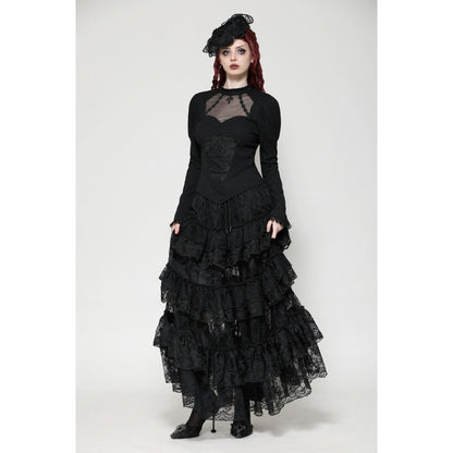 Dark in Love Cressida Gothic Princess Layered Cake Skirt - Kate's Clothing