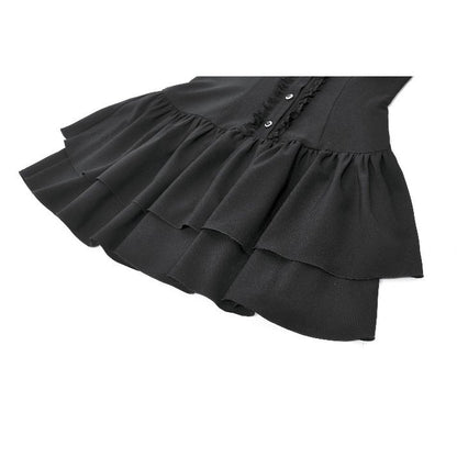 Dark in Love Lolita Bow-Trim Lace Dress