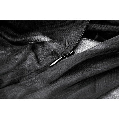 Dark in Love Seraphina Tiered Mesh & Ruffle Goth Gown