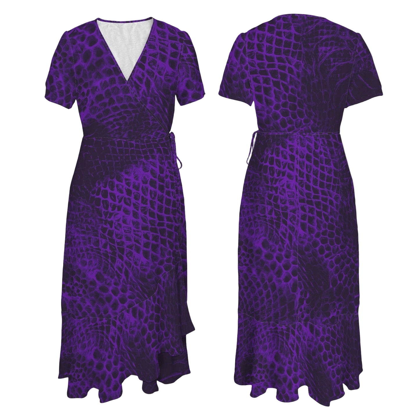 ANTIBrand Shedding Skin Purple Demon Skin Wrap Dress
