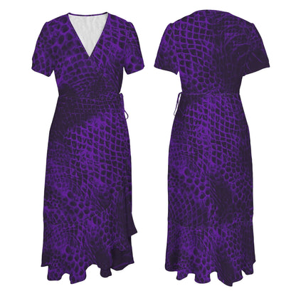 ANTIBrand Shedding Skin Purple Demon Skin Wrap Dress