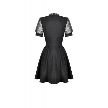 Dark in Love Dark Lace-Framed Silhouette Dress