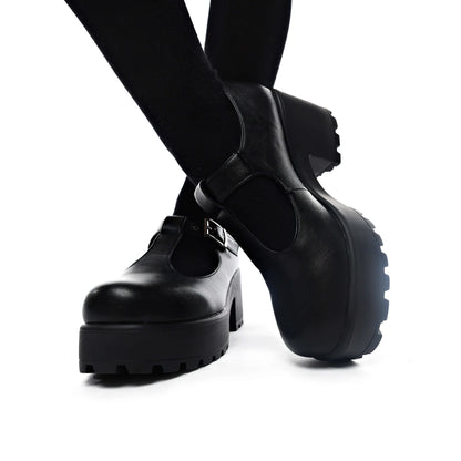 Koi SAI Black Mary Jane Shoes 'Faux Leather Edition'