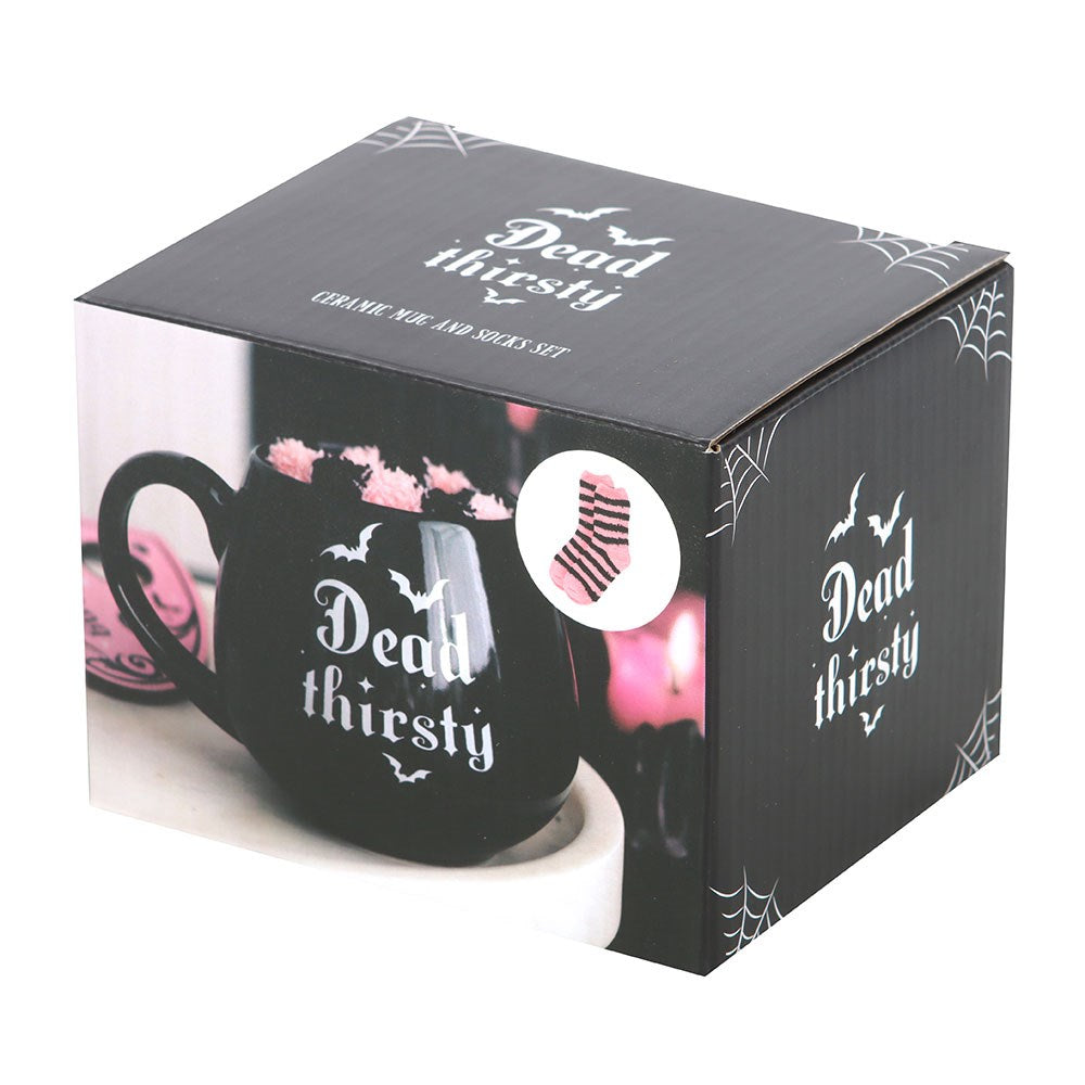 Gothic Gifts Dead Thirsty Mug and Socks Set