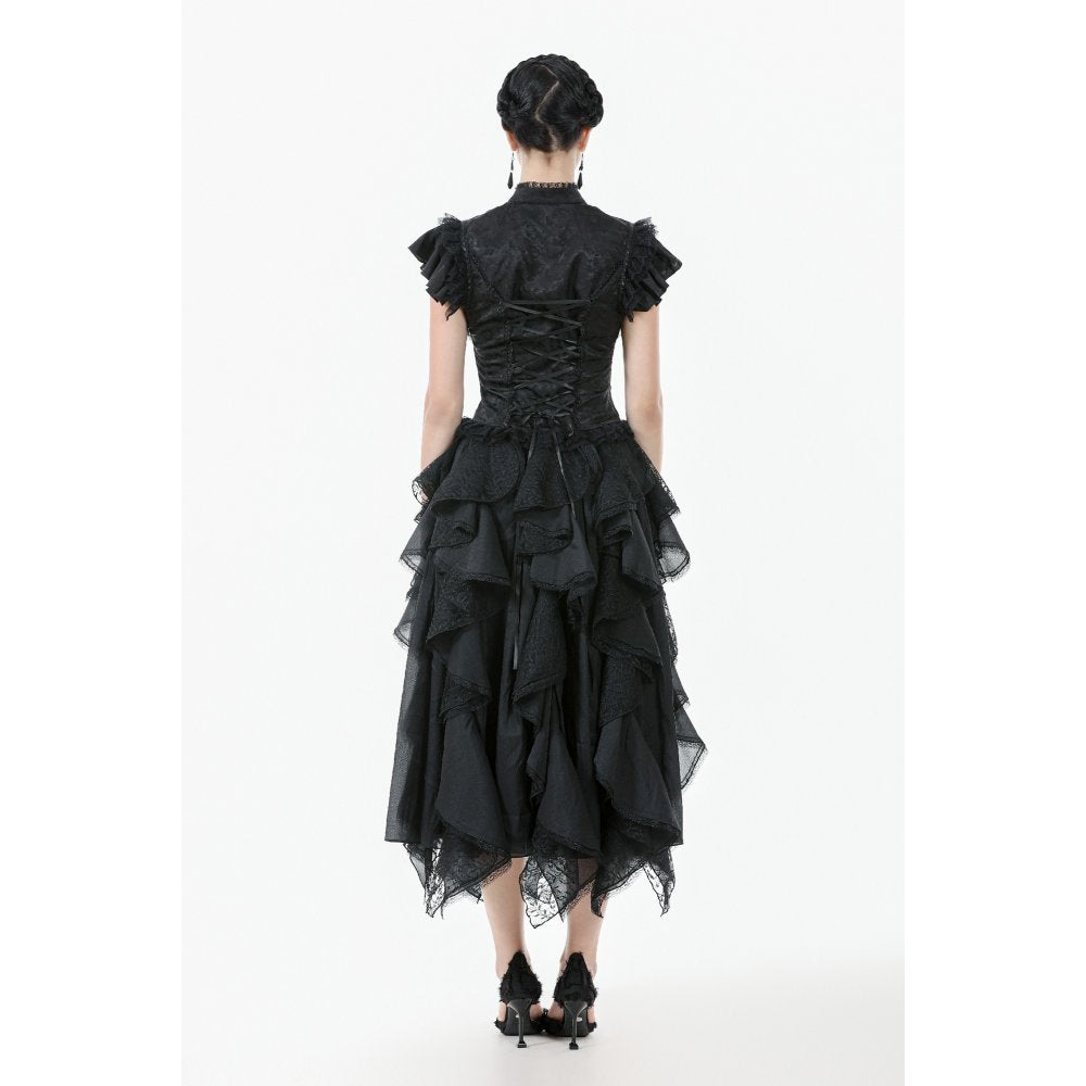 Dark in Love Seraphine Lace Off-Shoulder Goth Bodysuit