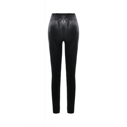Dark in Love Gothic Velvet Mesh Patchwork Leggings