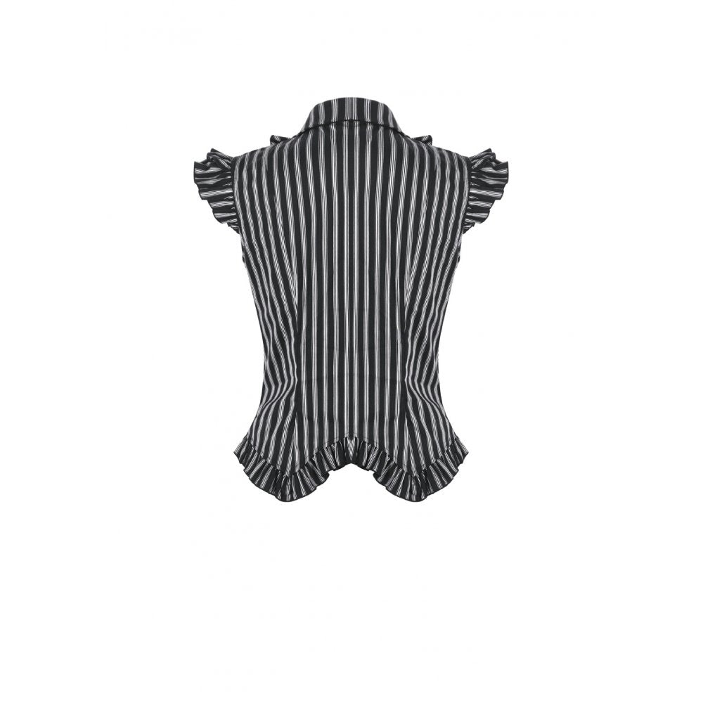 Dark in Love Crow Emblem Swallowtail Blouse