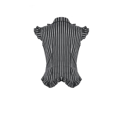 Dark in Love Crow Emblem Swallowtail Blouse