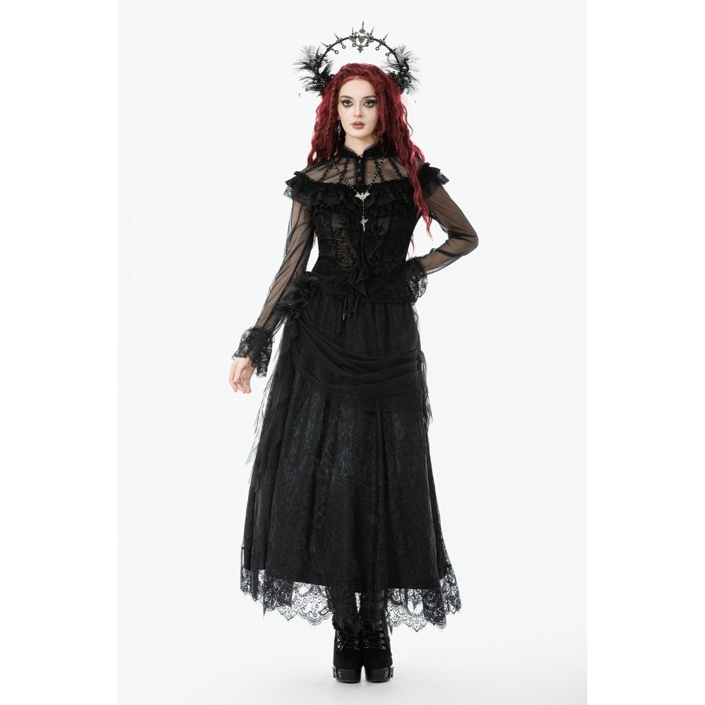 Full gothic outfit with skirt and crown accessory