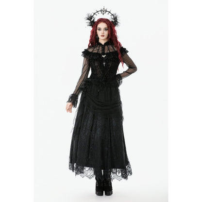 Full gothic outfit with skirt and crown accessory