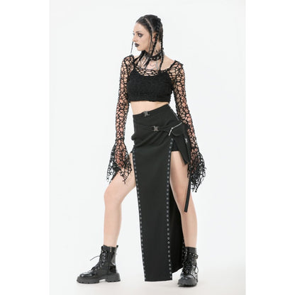 Back view showing corset-style lace-up detailing