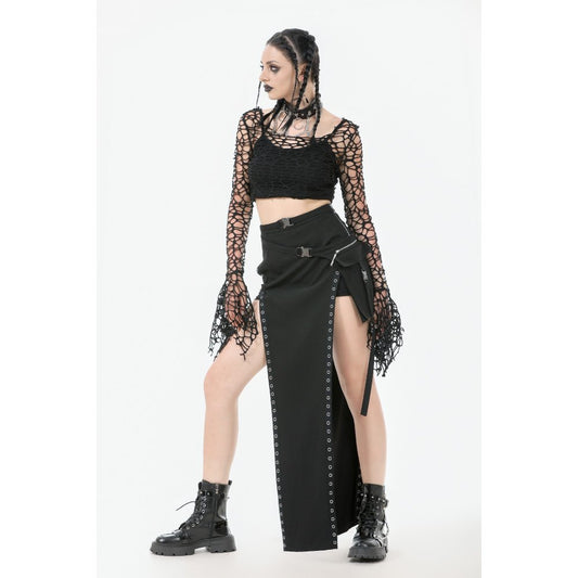 Back view showing corset-style lace-up detailing
