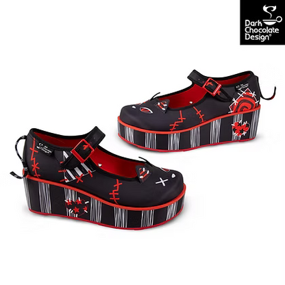 Chocolaticas® Riot Kitty Platforms – Gothic Cat Ear Mary Janes
