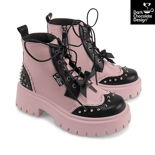 Hot Chocolate Design Dolly Revolt Gothic Platform Lace-Up Boots