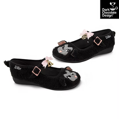 Chocolaticas® I Am The Black Sheep – Gothic Plush Mary Jane Flats