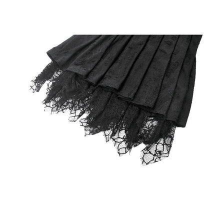 Dark in Love Mortalis Lace-Up Goth Dress in Black