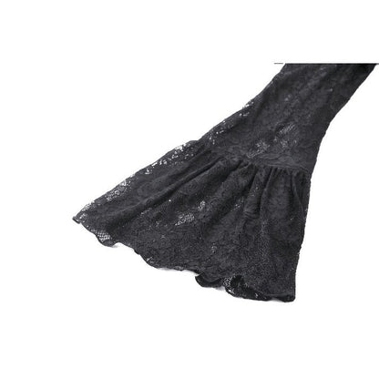 Dark in Love Tamsin Gothic Lace V-neck Top - Kate's Clothing