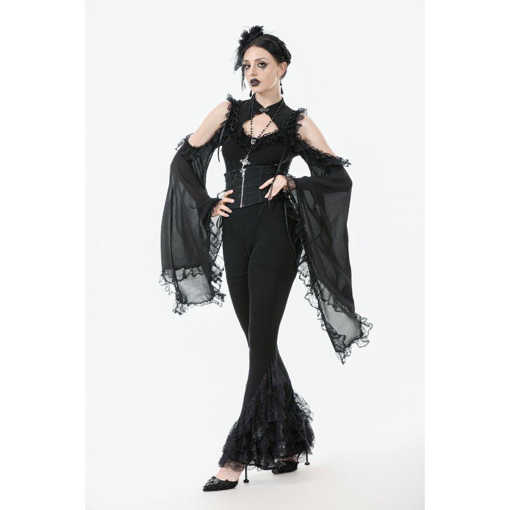 Punk Rave Goth Flare Leggings