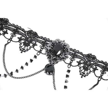 Dark In Love Adelina Vintage Lace Layered Choker