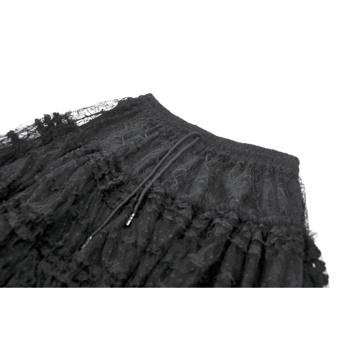 Dark in Love Morticia Gothic Velvet & Lace Bustier Dress in Black