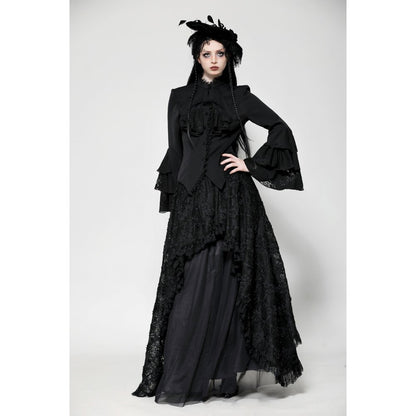 Dark in Love Odesia Gothic Ruffled Ladies Shirt - Kate's Clothing