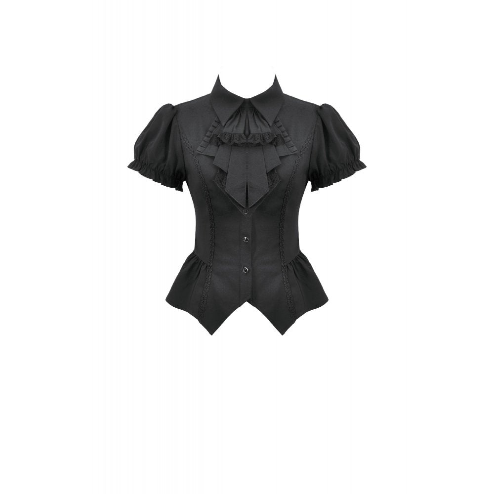 Dark in Love Gothic Lace Waist-Shaping Blouse