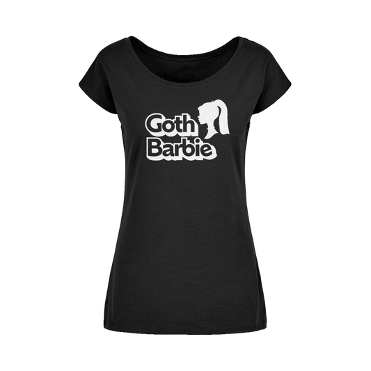ANTIBrand Goth Barbie Wide Neck Womens T-Shirt