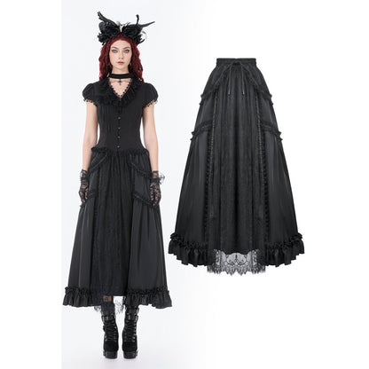 Dark in Love Belladonna Floor-Length Goth Skirt