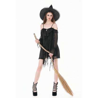 Dark in Love Nocturnal Crescent Chiffon Dress
