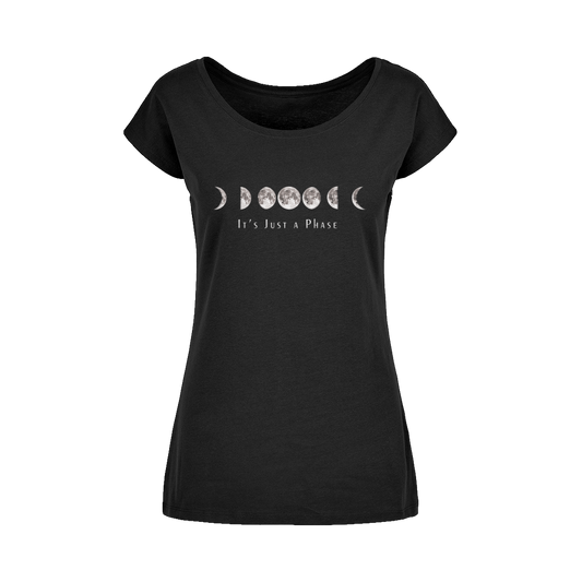 Necessary Evil It's Just A Phase Wide Neck Womens T-Shirt - Kate's Clothing