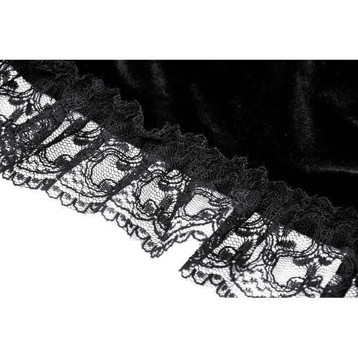 Dark in Love Lavinia Elegant Shrug in Velvet and Lace - Kate's Clothing