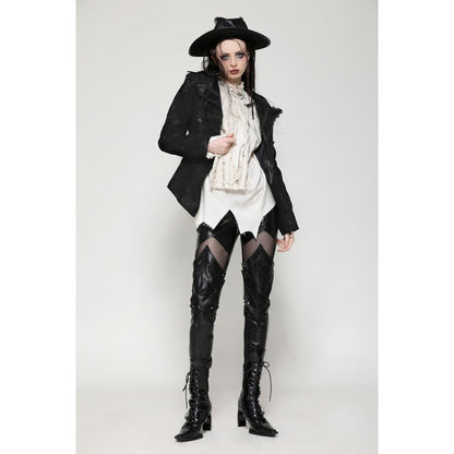 Dark in Love Arwen Black Brocade Jacket - Kate's Clothing