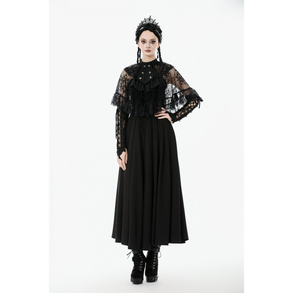 Dark in Love Bellatrix Lace Ruffle Capelet