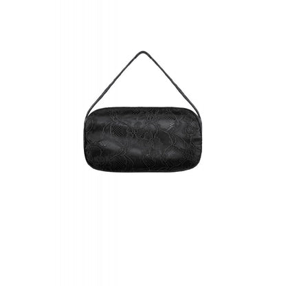Dark In Love Victoria Black Lace Bow Mini Handbag