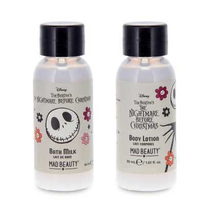 Two Nightmare Before Christmas body lotion or shower gel bottles from the advent calendar