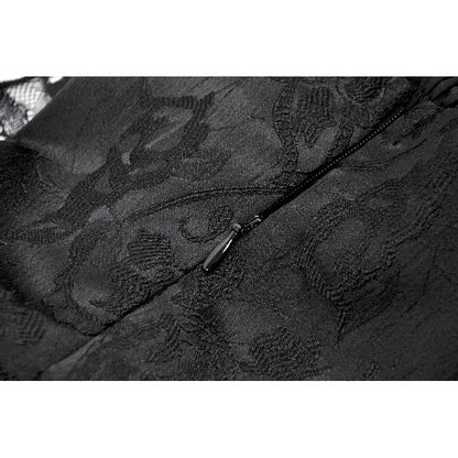 Dark in Love Morgana Gothic Off-Shoulder Lace Hem Dress