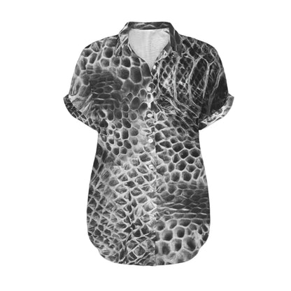 ANTIBrand Shedding Skin Snake Skin Effect Short Sleeve Shirt
