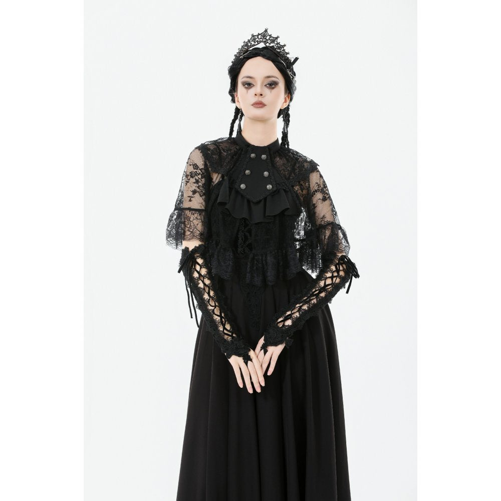 Dark in Love Bellatrix Lace Ruffle Capelet