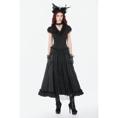 Dark in Love Belladonna Floor-Length Goth Skirt