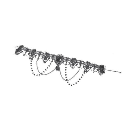 Dark In Love Adelina Vintage Lace Layered Choker